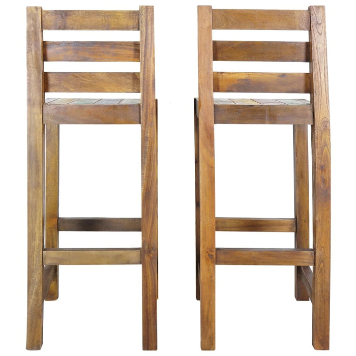 Bar Stools 2 Pcs Solid Reclaimed Wood Gl7375