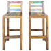 Bar Stools 2 Pcs Solid Reclaimed Wood Gl7375