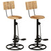 Bar Stools 2 Pcs Solid Wood Mango Ttnxon