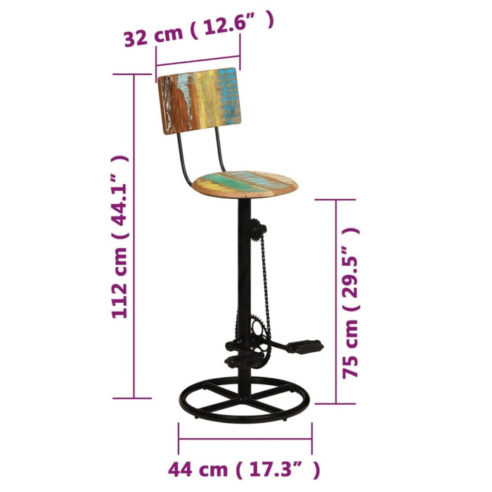 Bar Stools 2 Pcs Solid Wood Reclaimed Ttnxok