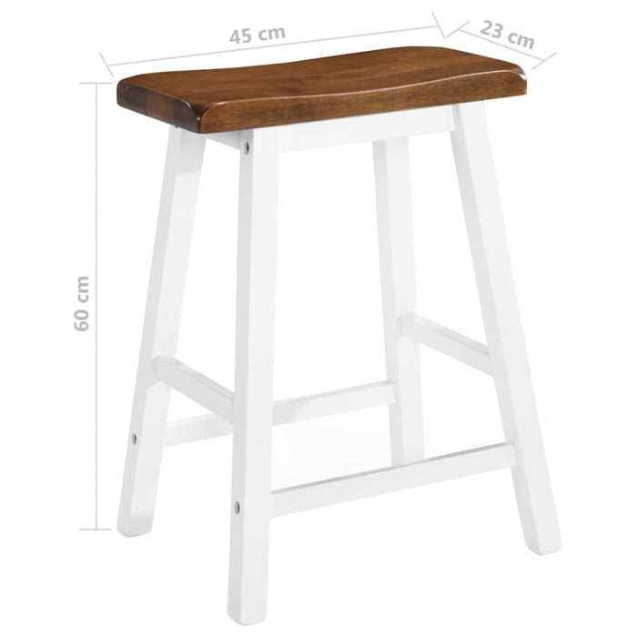 Bar Stools 2 Pcs Solid Wood Xappal