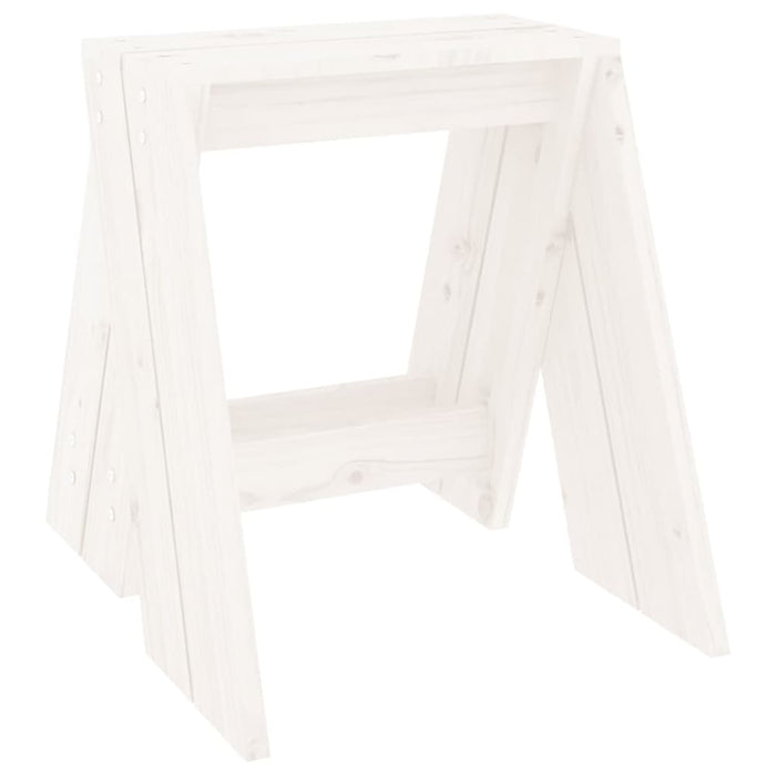 Stools 2 Pcs White 40x40x45 Cm Solid Wood Pine Nxtllb