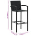 Bar Stools 4 Pcs Black Poly Rattan Tlxpna