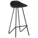 Bar Stools 4 Pcs Black Real Leather Gl6666