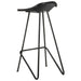 Bar Stools 4 Pcs Black Real Leather Gl6666