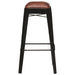 Bar Stools 4 Pcs Black Real Leather Xnloxn