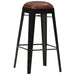 Bar Stools 4 Pcs Black Real Leather Xnloxn