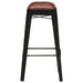 Bar Stools 4 Pcs Black Real Leather Xnloxn