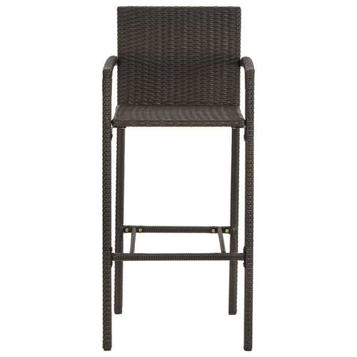 Bar Stools 4 Pcs Brown Poly Rattan Gl67215