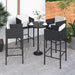 Bar Stools 4 Pcs With Cushions Black Poly Rattan Gl6691666