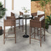 Bar Stools 4 Pcs With Cushions Brown Poly Rattan Gl67016659