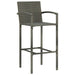 Bar Stools 4 Pcs Grey Poly Rattan Gl691156