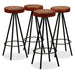 Bar Stools 4 Pcs Real Leather Xapaan