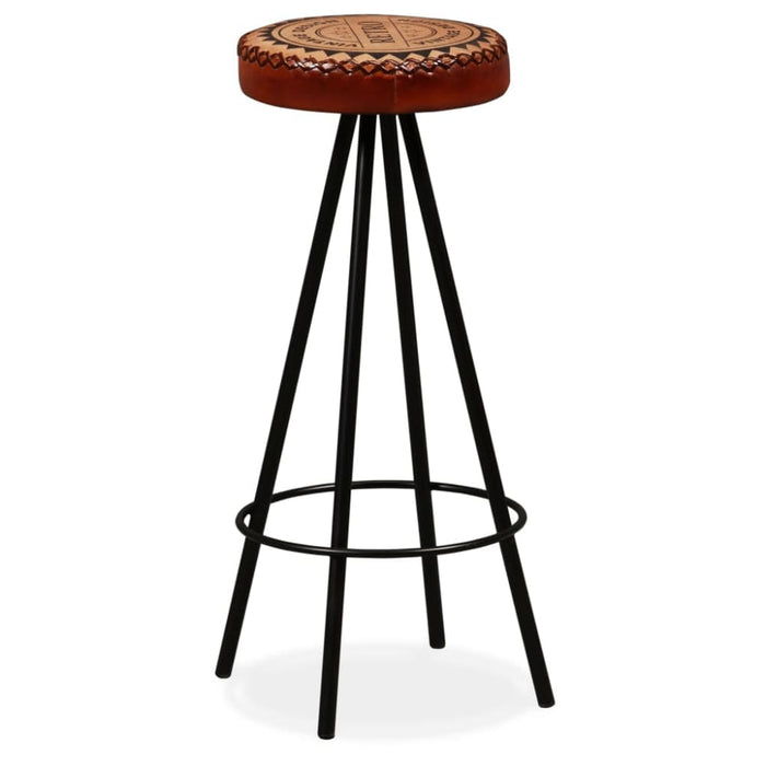 Bar Stools 4 Pcs Real Leather Xapaan