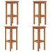 Bar Stools 4 Pcs Solid Wood Acacia Toopknk