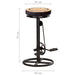 Bar Stools With Canvas Print 2 Pcs Black And Brown Real