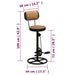 Bar Stools With Canvas Print 2 Pcs Brown And Black Real