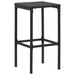 Bar Stools With Cushions 2 Pcs Black Poly Rattan Gl6851