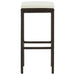 Bar Stools With Cushions 2 Pcs Brown Poly Rattan Gl68019