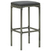 Bar Stools With Cushions 2 Pcs Grey Poly Rattan Gl67811