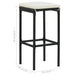 Bar Stools With Cushions 3 Pcs Black Poly Rattan Gl6941