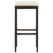 Bar Stools With Cushions 3 Pcs Brown Poly Rattan Gl6791