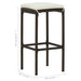 Bar Stools With Cushions 3 Pcs Brown Poly Rattan Gl6791