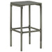 Bar Stools With Cushions 3 Pcs Grey Poly Rattan Gl6981