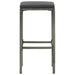 Bar Stools With Cushions 4 Pcs Grey Poly Rattan Gl6761