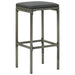 Bar Stools With Cushions 4 Pcs Grey Poly Rattan Gl6761