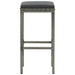 Bar Stools With Cushions 4 Pcs Grey Poly Rattan Gl6761