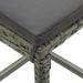 Bar Stools With Cushions 4 Pcs Grey Poly Rattan Gl6761