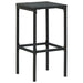 Bar Stools With Cushions 6 Pcs Black Poly Rattan Gl67519