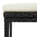 Bar Stools With Cushions 6 Pcs Black Poly Rattan Gl67519