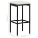 Bar Stools With Cushions 6 Pcs Black Poly Rattan Gl67519