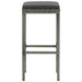 Bar Stools With Cushions 6 Pcs Grey Poly Rattan Gl69615