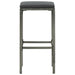 Bar Stools With Cushions 6 Pcs Grey Poly Rattan Gl69615