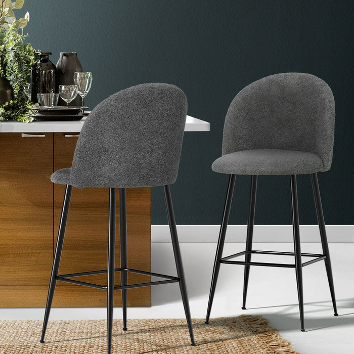 Bar Stools Kitchen Dining Chair Stool Chairs Sherpa Boucle