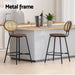 Bar Stools Kitchen Stool Metal Counter Dining Chair Rattan