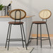 Bar Stools Kitchen Stool Metal Counter Dining Chair Rattan