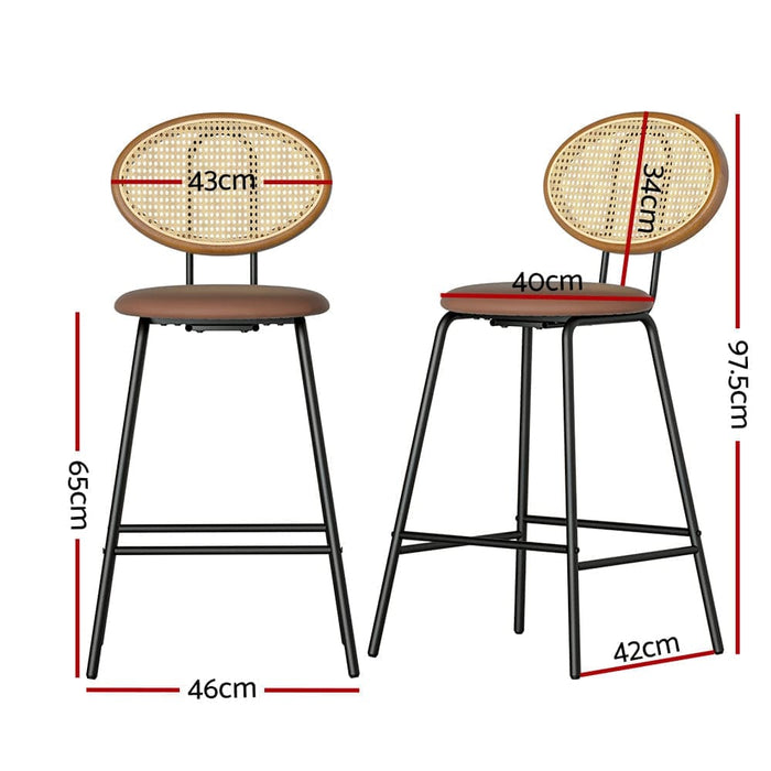 Bar Stools Kitchen Stool Metal Counter Dining Chair Rattan