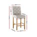 Bar Stools Kitchen Stool Wooden Barstools Linen Upholstered