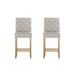 Bar Stools Kitchen Stool Wooden Barstools Linen Upholstered