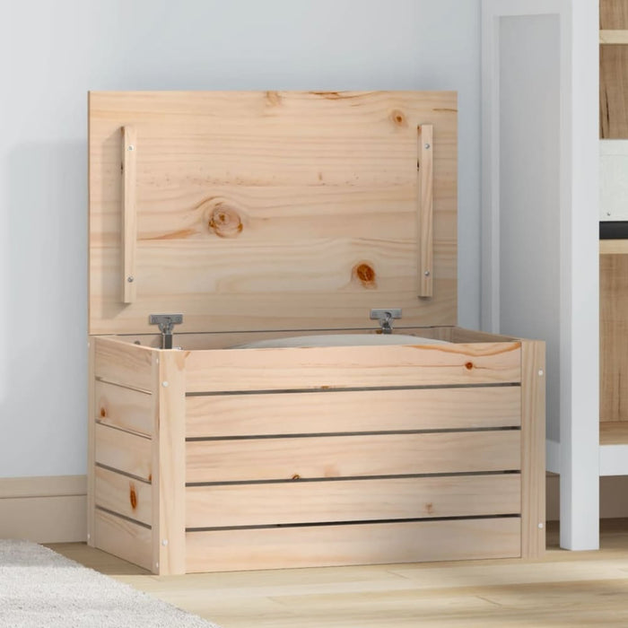 Storage Box 59.5x36.5x33 Cm Solid Wood Pine Nxtloa