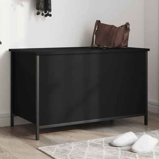 Storage Bench Black 80x42.5x50 Cm Engineered Wood Ntkbot