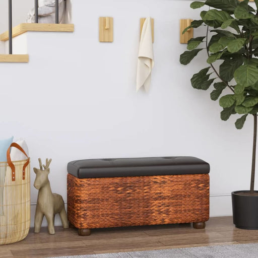 Storage Bench With Brown Cushion 69 Cm Cattail Tponot