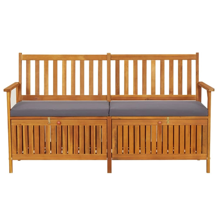 Storage Bench With Cushion 148 Cm Solid Wood Acacia Toliab