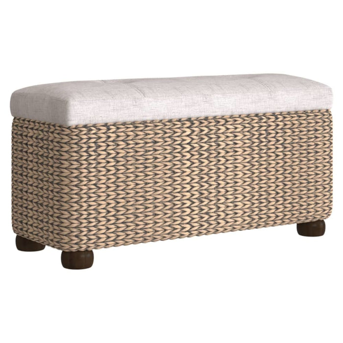 Storage Bench With Grey Cushion 69 Cm Cattail Tponox