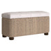 Storage Bench with Grey Cushion 69 Cm Cattail Tponox