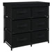 Storage Cabinet with 6 Drawers 55x29x55 Cm Black Steel